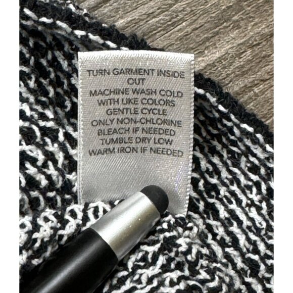 Christopher & Banks Womens Black White Tassel Pullover Sweater Short Sleeve XL - Picture 14 of 14